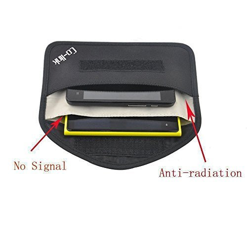 Cell Phone Anti-tracking Anti-spying GPS Rfid Signal Blocker Pouch Case Bag Handset Function Bag (Black)