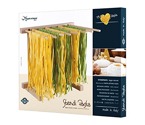 EP 102 Natural Beechwood Collapsable Pasta Drying Rack