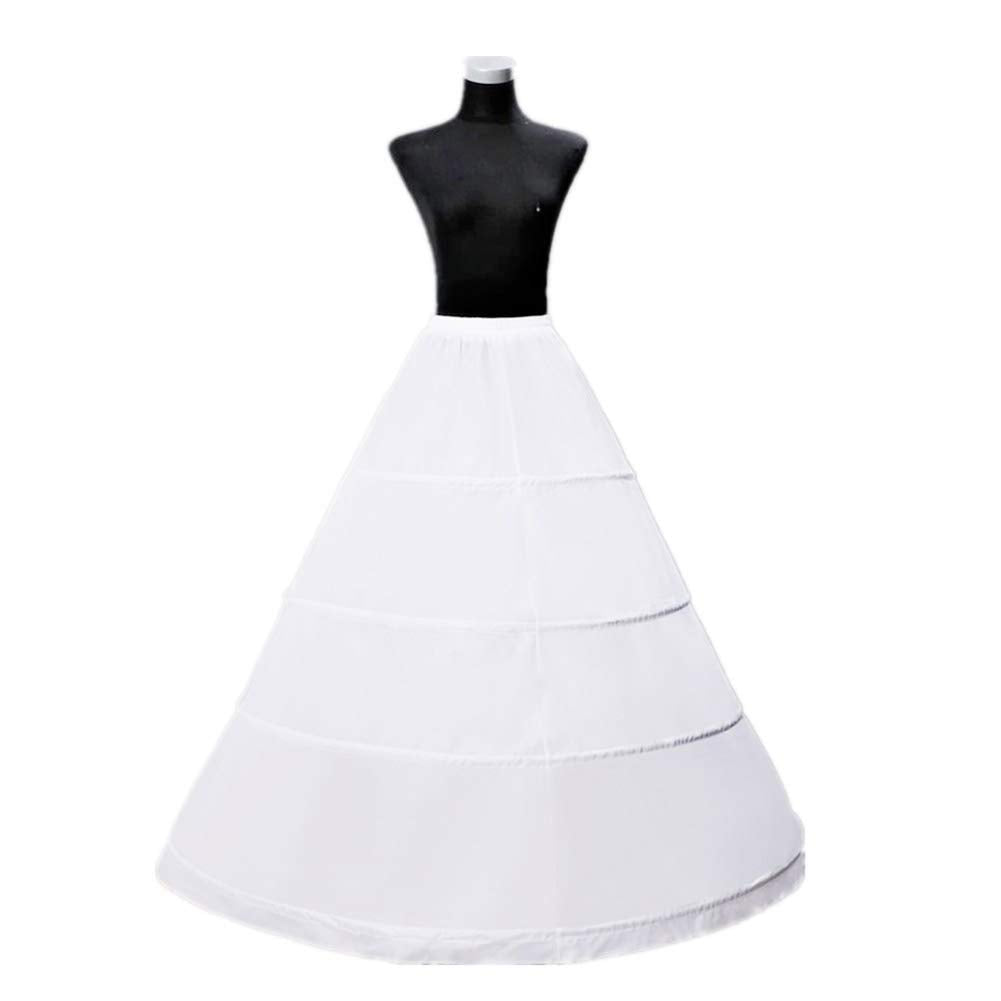 ZLQQ Women&#39;s 4-Hoop A-Line Floor Length Wedding