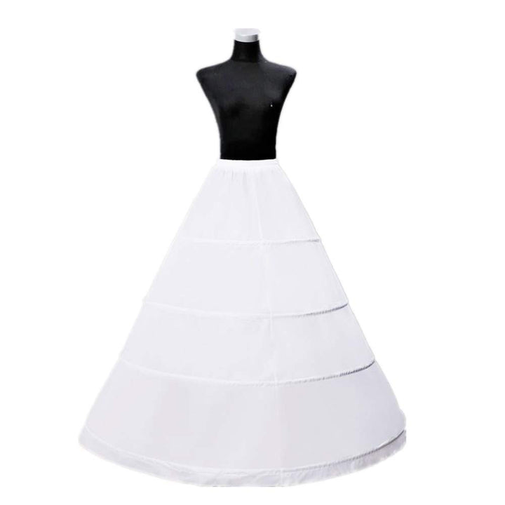 ZLQQ Women&#39;s 4-Hoop A-Line Floor Length Wedding