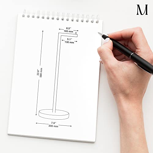 Marmolux Acc - Free Standing Toilet Paper Holder Stand Brushed Steel Finish 1pc - Storage for 4 Rolls of Toilet Tissue SUS 304 Stainless Steel Bathroom TP Stand - Toilet Paper Stand - Toilet Holder