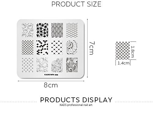 Size5: Kads Nail Stamping Image Plate Holder Plate Stand Tray for Stamping Template Printing Plate for Nail Stencil