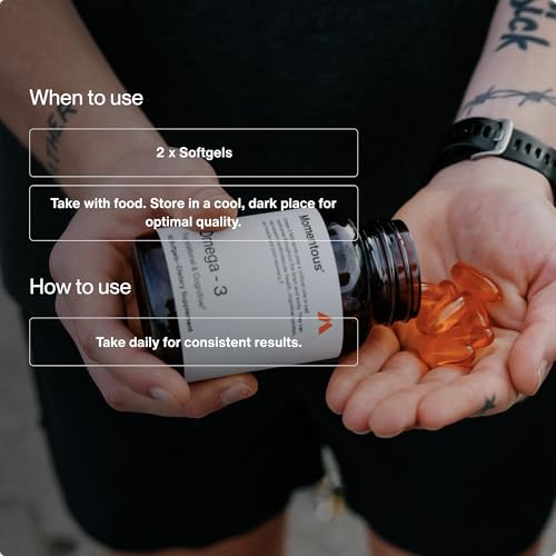 Omega 3 Fish Oil 1600mg - Daily Fish Oil Omega 3 Supplement for Women and Men with EPA &amp; DHA - Supports Joint Health - NSF Certified, GMO-Free, Gluten Free, 30 Servings