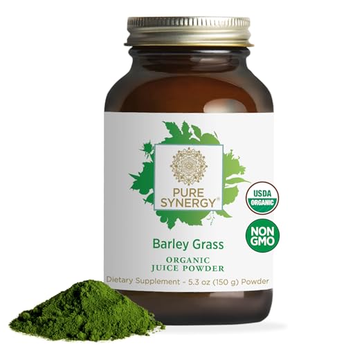 Organic Barley Grass Juice Powder | Chlorophyll-Rich Greens Powder | Organic Cold-Pressed Barley Grass Juice | for Energy, Detox, and Digestion Support (5.3 oz.)
