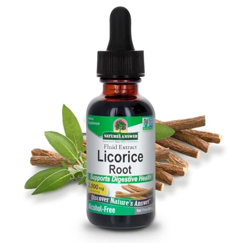 Nature&#39;s Answer Licorice Root | Herbal Supplement | Supports Digestive Health | Non-GMO &amp; Kosher | Alcohol-Free, Gluten-Free &amp; Vegan 1oz