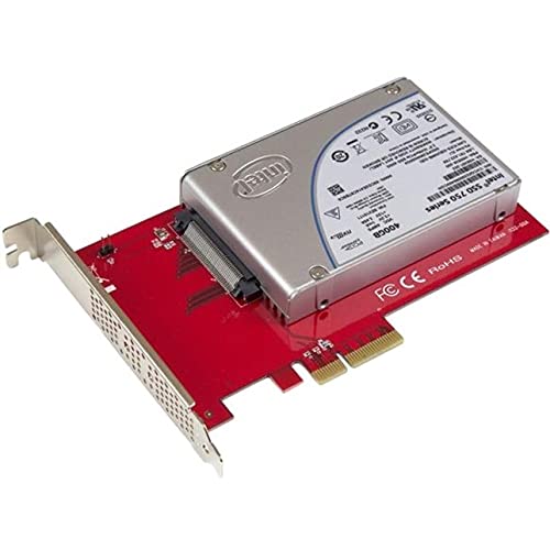 U.2 to PCIe Adapter - x4 PCIe - For 2.5 U.2 NVMe SSD - SFF-8639 PCIe Adapter - U.2 SSD - PCIe SSD - U.2 drive (PEX4SFF8639)