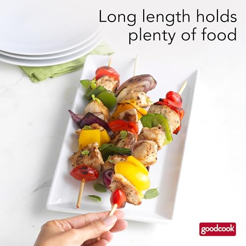Everyday 12-Inch Bamboo Skewers, 100-Count, Wooden Skewers for Grilling, Shish Kabob, BBQ, and Kebabs, Durable Single-Point Ends, Versatile Skewer Sticks for Cooking and Crafts