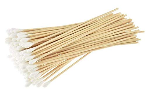 WOIWO 200PCS 6 inch Long Cotton Swabs with Wood Handles