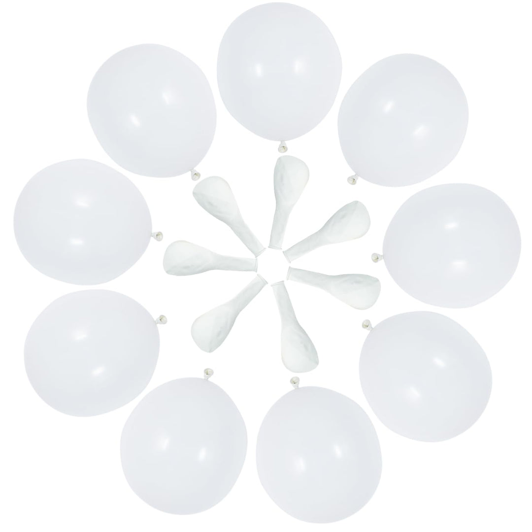 10 Inch Thicken Light White Balloons, large Macaron White Latex Helium Balloons for Birthday Wedding Reception Bridal Shower Party Decorations Supplies, 100 Pieces