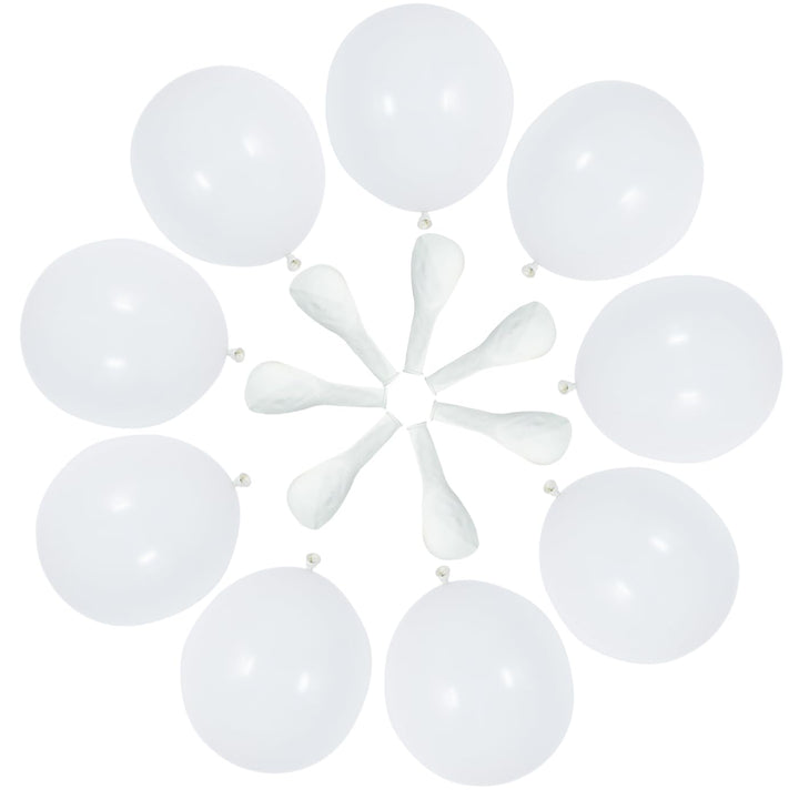 10 Inch Thicken Light White Balloons, large Macaron White Latex Helium Balloons for Birthday Wedding Reception Bridal Shower Party Decorations Supplies, 100 Pieces