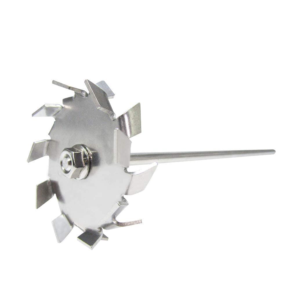Dispersing Disc Dispersion Impeller Dispersing Machine Blade Paddle Impeller Stainless Steel 6cm Disc with 8X300mm Rod (2.36disc with 0.31X11.8Rod)