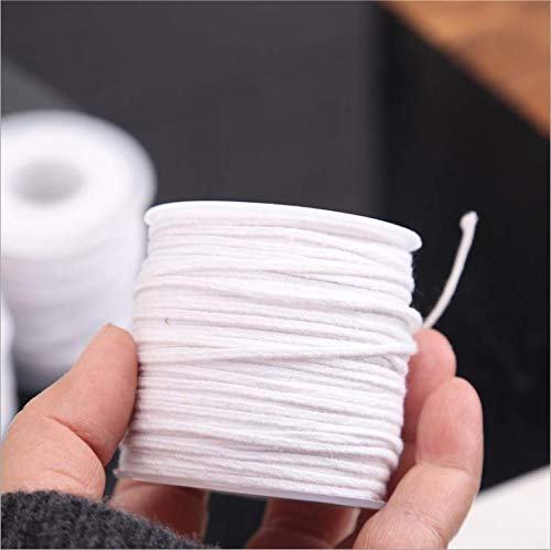 Candle Wick 50 Ply 2.9mm Thick 200 ft 66 Yards 100% Cotton Wick Roll Bulk Squared Braided Wicks Spool Large Pillar Candle Wicks for Candle Making
