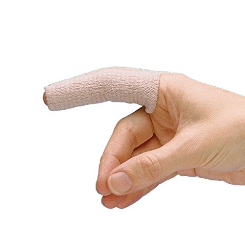 Rolyan 75592 Tapered Elastic Finger Sleeve, Size Small/Medium Sleeve, Pack of 6
