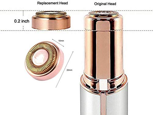 4Pcs Facial Hair Remover Replacement Heads, Number-one Hair Removal Blade for Women's Painless Epilator, Used for Hair Remover and Soft Touch, Gold Rose(Cleaning Brush Included)