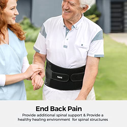 Back Braces for Lower Back Pain Relief with 6 Stays, Breathable Back Support Belt for Men/Women for work , Anti-skid lumbar support belt with 16-hole Mesh for sciatica(L)