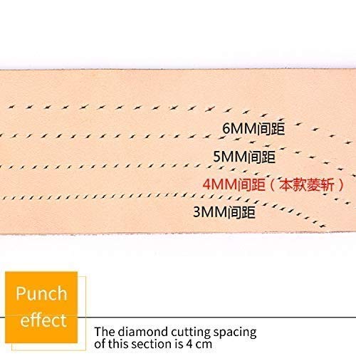 Citian Alloy Stainless Steel 4pcs 1/2/4/6 Prong Lacing Diamond Stitching Chisel Hole Punches Tool,Sharp Pricking Iron Leather Craft Tool Sets DIY Handwor (3mm)