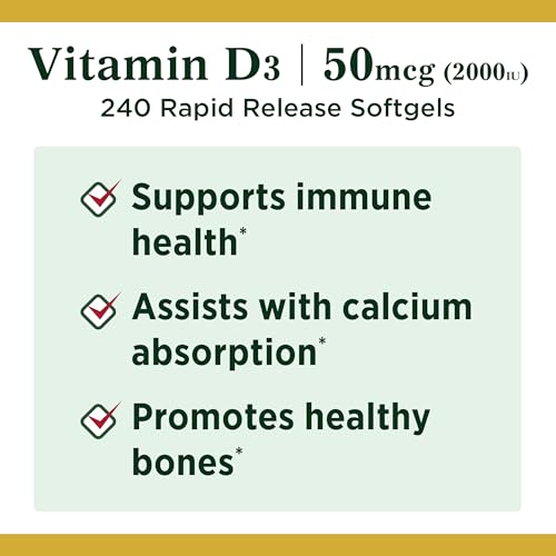 Nature&#39;s Bounty Vitamin D3, Immune and Bone Sup
