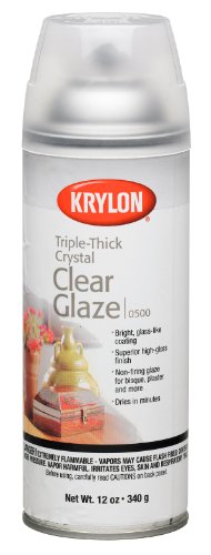 11 oz Krylon I00500A00 Crystal Clear Artist Sprays & Clear Coating Triple Thick Glaze Finish Coat, High Gloss