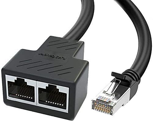 RJ45 Network 1 to 2 Port Ethernet Adapter Splitter,esbe