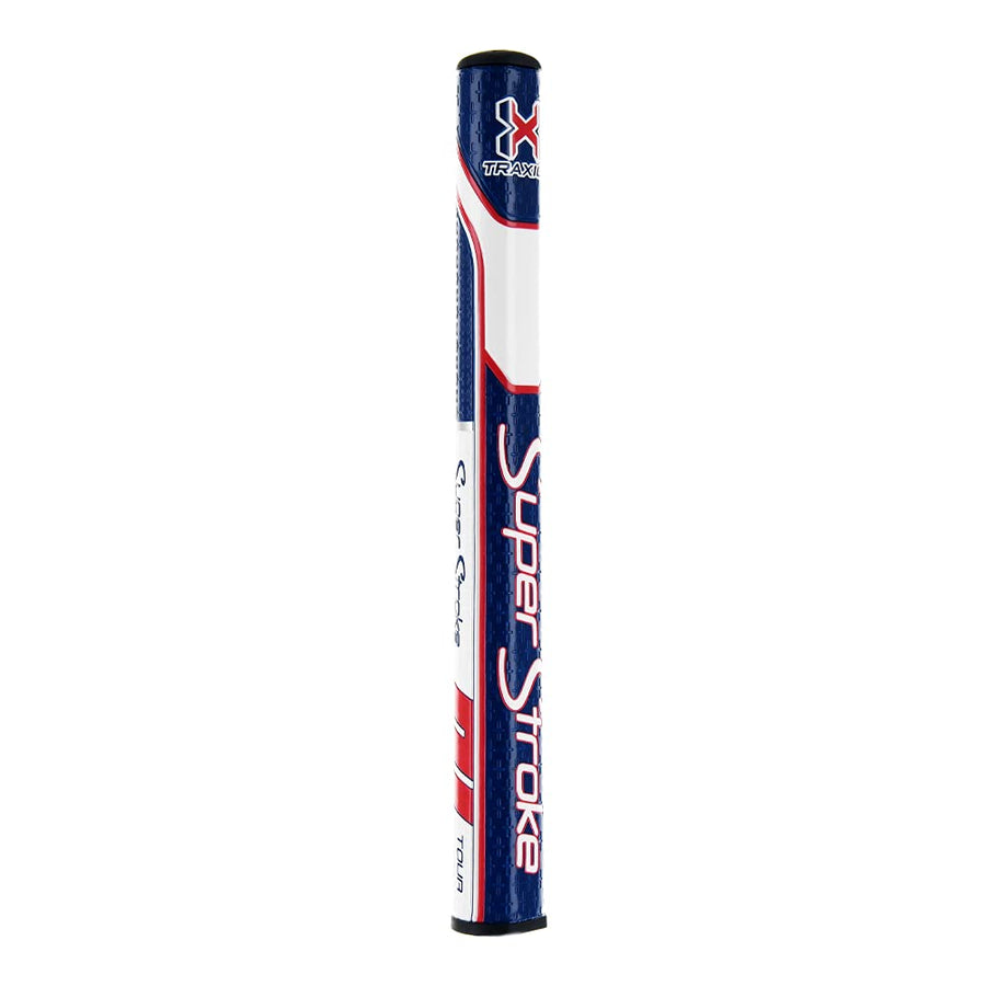 SuperStroke Traxion Tour Golf Putter Grip, Red/White/Blue (Tour 5.0) | Advanced Surface Texture That Improves Feedback and Tack | Minimize Grip Pressure with a Unique Parallel Design