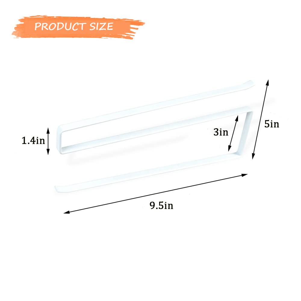 2PC Paper Towel Holder Under Cabinet, Hanging White Pap