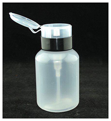 Nail Polish Remover Bottle lockable plastic cap liquid nail pump bottle Alcohol Liquid Press Pumping Dispenser Bottle