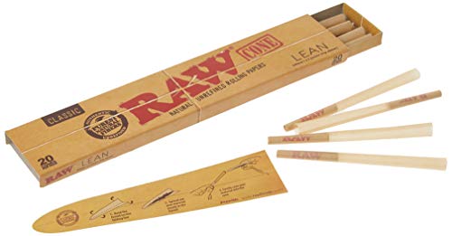 RAW Classic Natural Unrefined Pre Rolled Cones - 20 Con