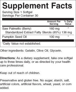 Saw Palmetto 160 mg 30 Sgels