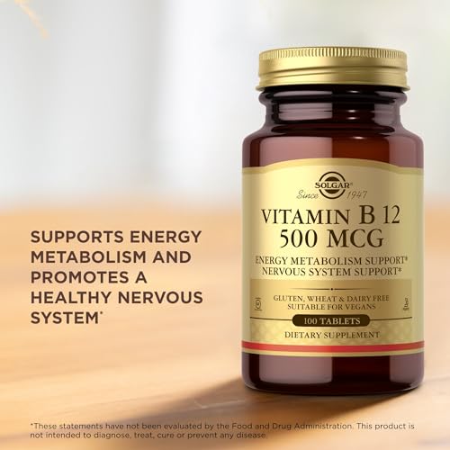 Solgar Vitamin B12 500 mcg - 100 Tablets - Vegan, Glute