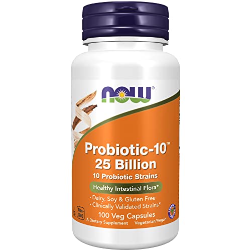 Supplements, Probiotic-10™, 25 Billion, with 10 Probiotic Strains, Dairy, Soy and Gluten Free, Strain Verified, 100 Veg Capsules