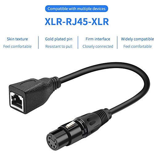 SiYear XLR 5 pin RJ45 Adapter Cable-XLR 5 Pin Male to R