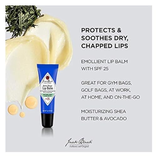 Intense Therapy Lip Balm, 0.25-Oz. – Natural Mint &amp; Shea Butter, SPF 25 Sun Protection, Lip Moisturizer, Hydrating Lip Balm with SPF, Long Lasting Treatment