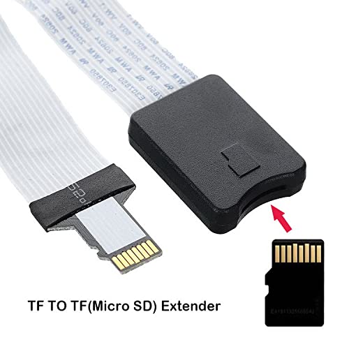 Micro-SD TF Memory Card Kit Male to TF Female Extension Soft Flat FPC Cable Extender 25cm