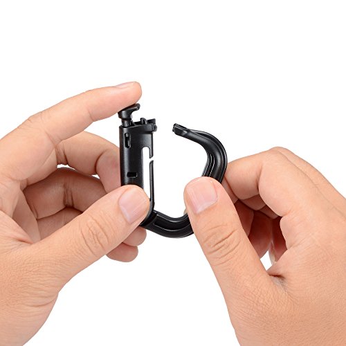 10 Pack Multipurpose D-Ring Grimlock Locking for Molle Webbing with Zippered Pouch
