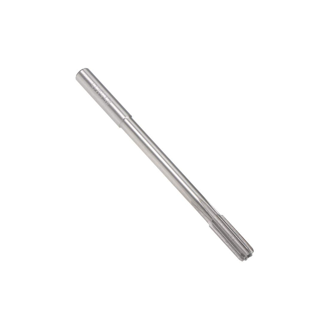 5.5mm Chucking Reamer, HSS Cobalt M35 Lathe Machine Reamer D4 6 Straight Flutes, Round Shank Milling Cutting Tool, for Stainless Steel Alloy Copper Metal