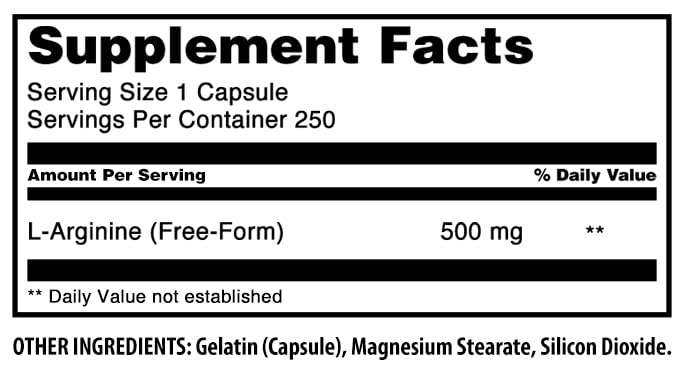 Amazing Formulas L-Arginine Supplement | 500 Mg Per Ser