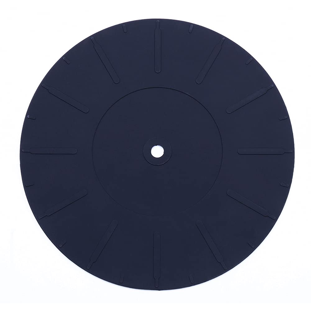 Turntable Platter Mat, 7 Silicone Rubber Slipmat Universal for All Record Suitcase LP Players