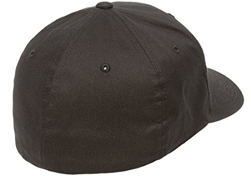 Flexfit Cotton Twill Fitted Cap, Black, Small/Medium