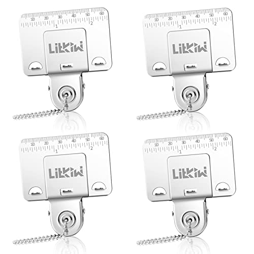 4PCS Double Scale Measuring Tape Clip,304 Stainless Steel Corner Measuring Tool,Tape Accurately Position Measure Tool,Fixed Point Measurement,Corners Clamp Precision Marking Tool