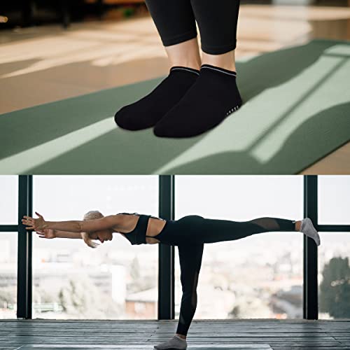Non Slip Yoga Socks for Women Anti-Skid Pilates Ballet Barr Dance Athletic Sticky Grips Socks at Home Hospital