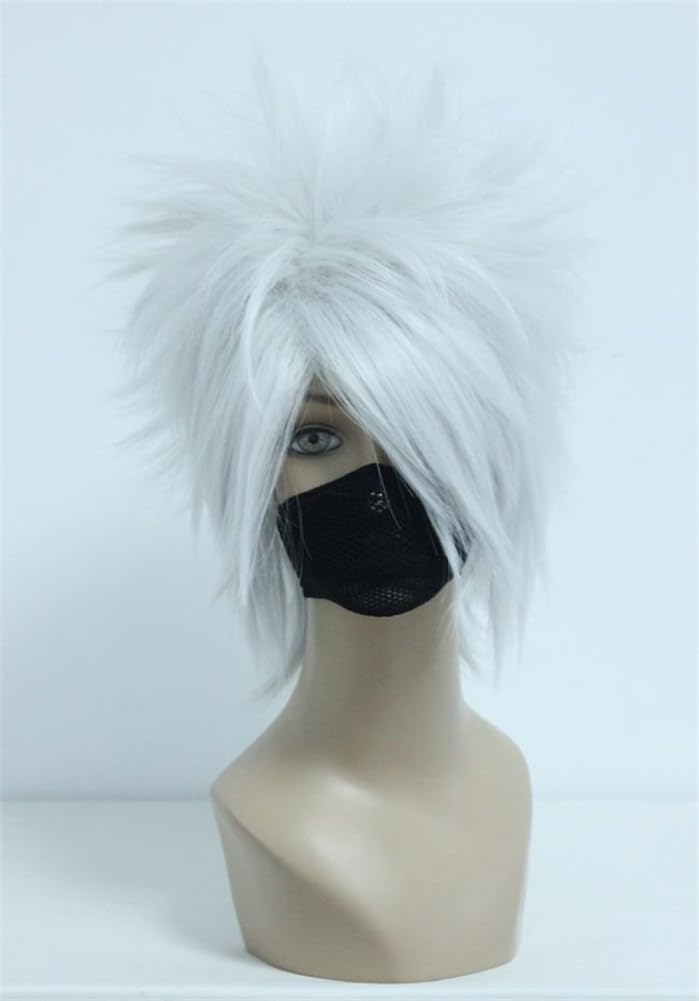 COSPLAZA Fluffy Silver/Grey Short Halloween Anime Show 