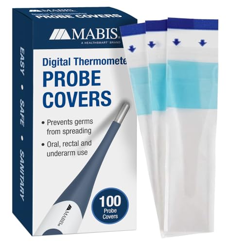 MABIS Disposable Probe Covers for Digital Thermometers,