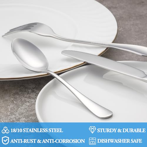 Teaspoon Set,16 Piece 6.7 Spoons Silverware,Premium Food Grade 18/10 Stainless Steel Tea Spoons,Durable Small Spoons,Good Teaspoons,Dessert Spoons,Kitchen Spoons Set,Mirror Finish &amp; Dishwasher Safe