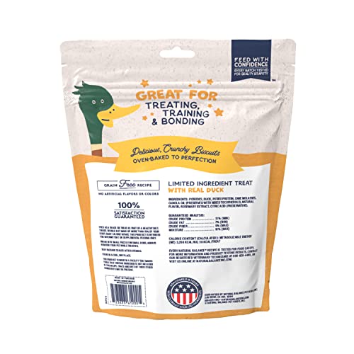 Limited Ingredient Rewards Crunchy Biscuits, Bite-Size Grain-Free Dog Treats for Small-Breed Dogs, Made with Real Duck, 8 Ounce (Pack of 1)
