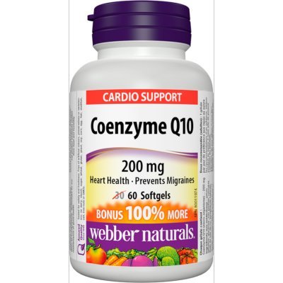 Coenzyme Q10 200 mg, 60 softgels Bonus Size