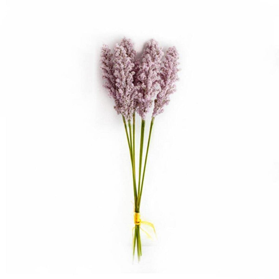 6 Sticks of Artificial Valley Flowers Exquisite Lavender Small Fresh Wall Decoration Bouquet vase Handmade DIY (Purple)