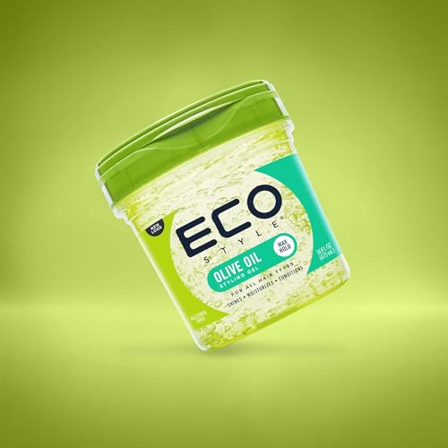 ECOCO Style Gel Olive Oil-100% Pure Olive Oil-Adds Shine And Tames Split Ends-Weightless Style-Nourishes And Repairs-Adds Moisture To The Scalp-Superior Hold-Healthy Shine-16 Oz