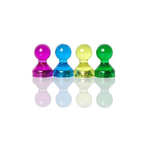 - Assorted Acrylic Push Pin Magnets - Perfect as Refrigerator Magnets, Whiteboard Magnets, Office Magnets (48, Assorted)