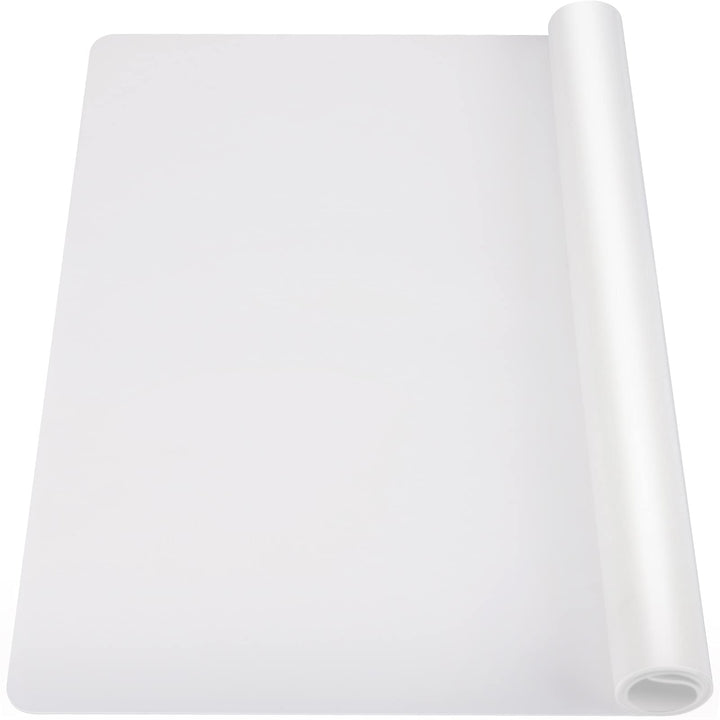 25.6x17.7 Inches Silicone Mats for Kitchen Counter, 2MM Thick Extra Large Heat Resistant Bar Mats for Countertop Silicone Mat for Air Fryer, Crafts, Work, Glass Top Stove, Translucent