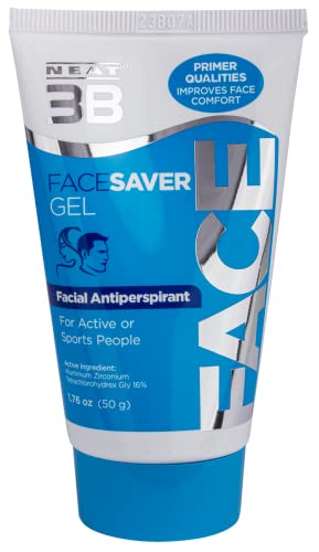 3B Face Saver Antiperspirant Gel for Facial Perspiration & Shine, White and Blue, 1.76 Fl Oz
